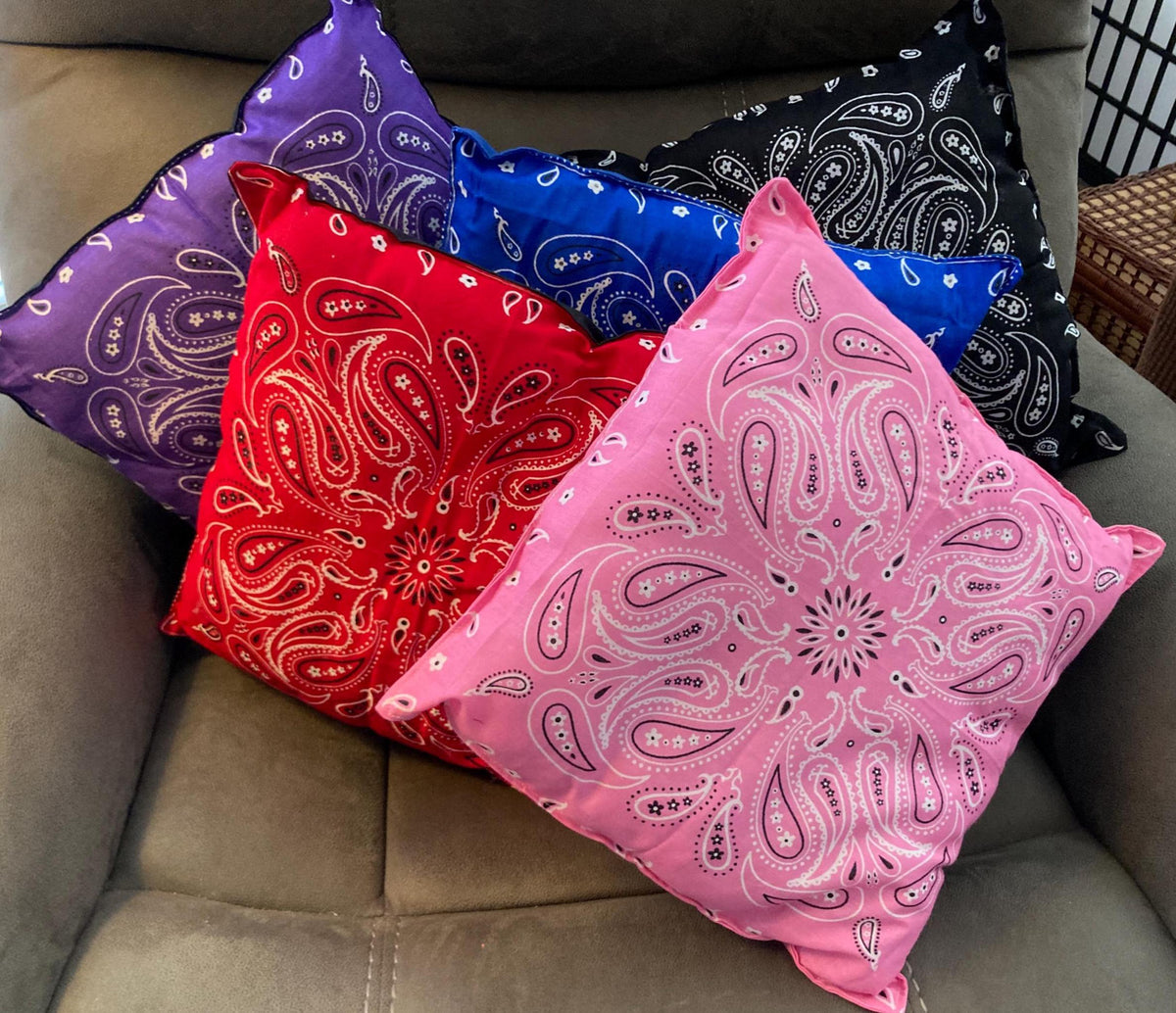 BANDANA PILLOWS ACCENT for any decorating style