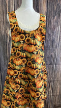FALL HARVEST PUMPKINS on Black Background Reversible Cross Back Apron
