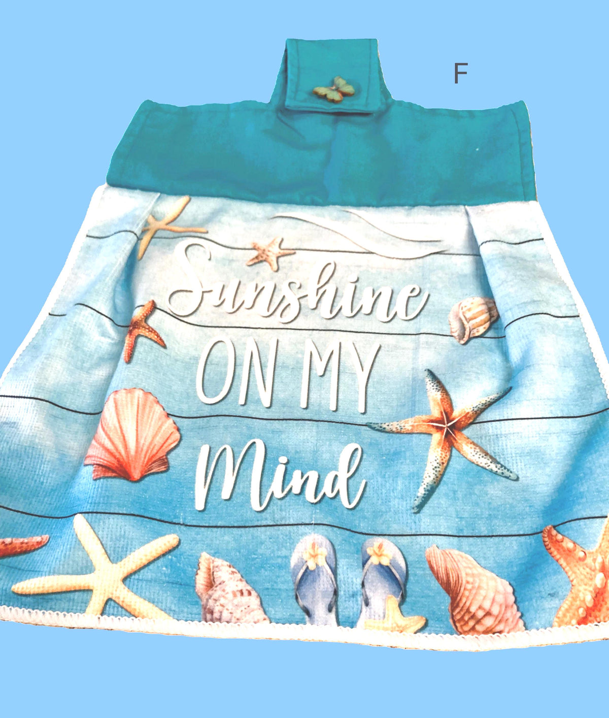 HELLO SUMMER! at the beach or ocean hanging towels
