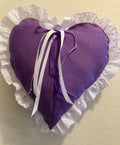 HEART PILLOWS in pink or purple fabric for Valentine's Day