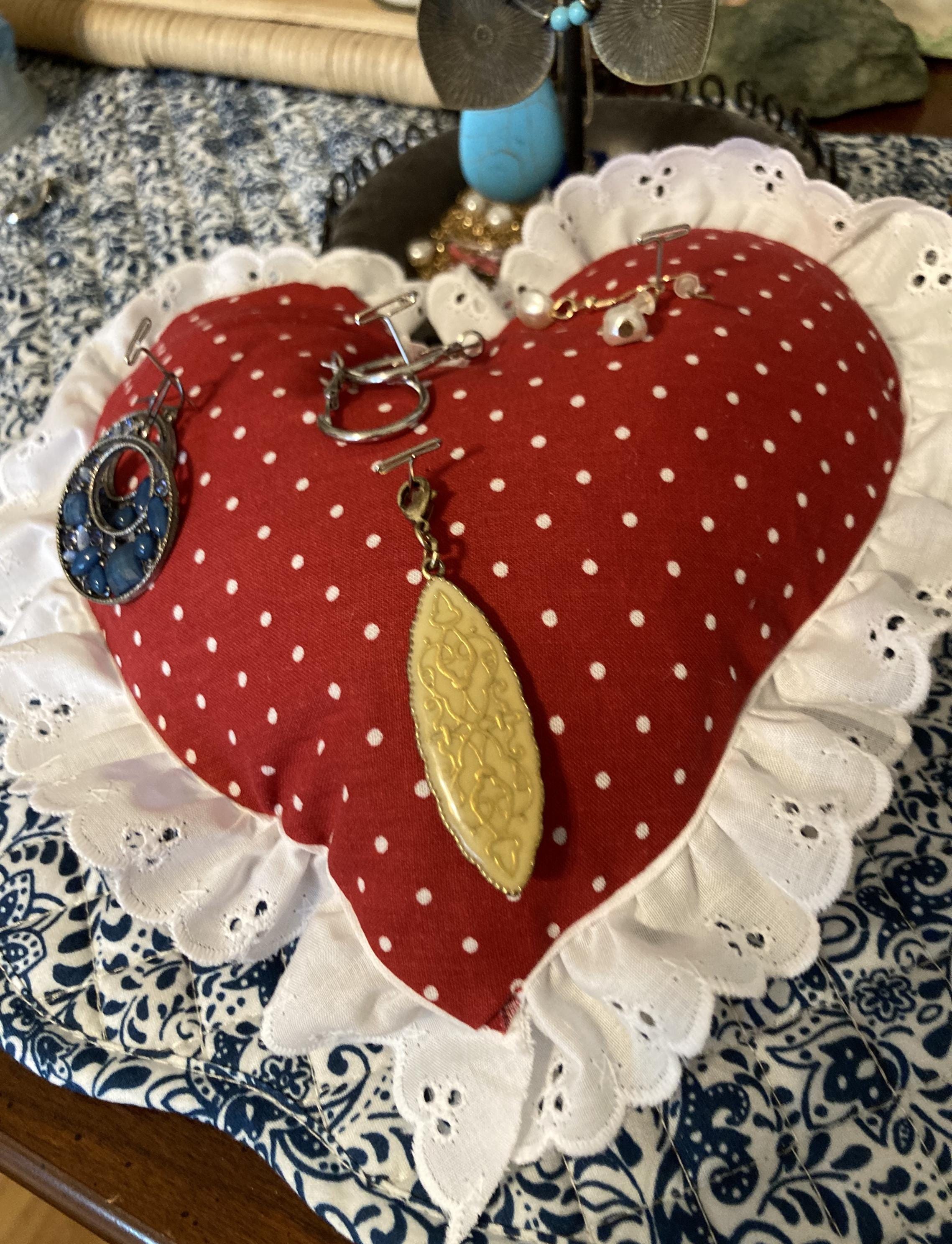 JEWELRY PILLOW For Pinning Your Earrings, Pins, Charms, Broaches, etc.