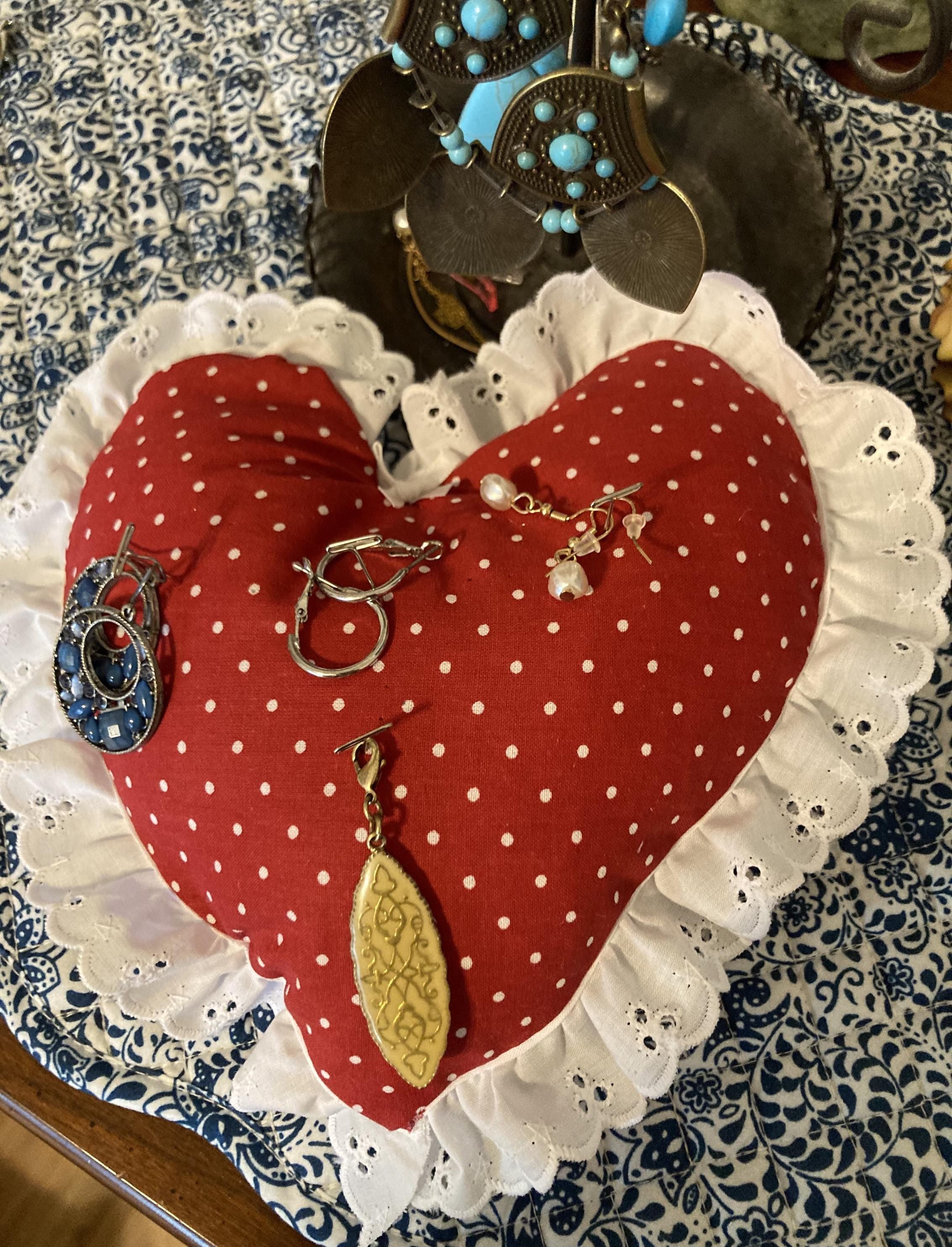JEWELRY PILLOW For Pinning Your Earrings, Pins, Charms, Broaches, etc.