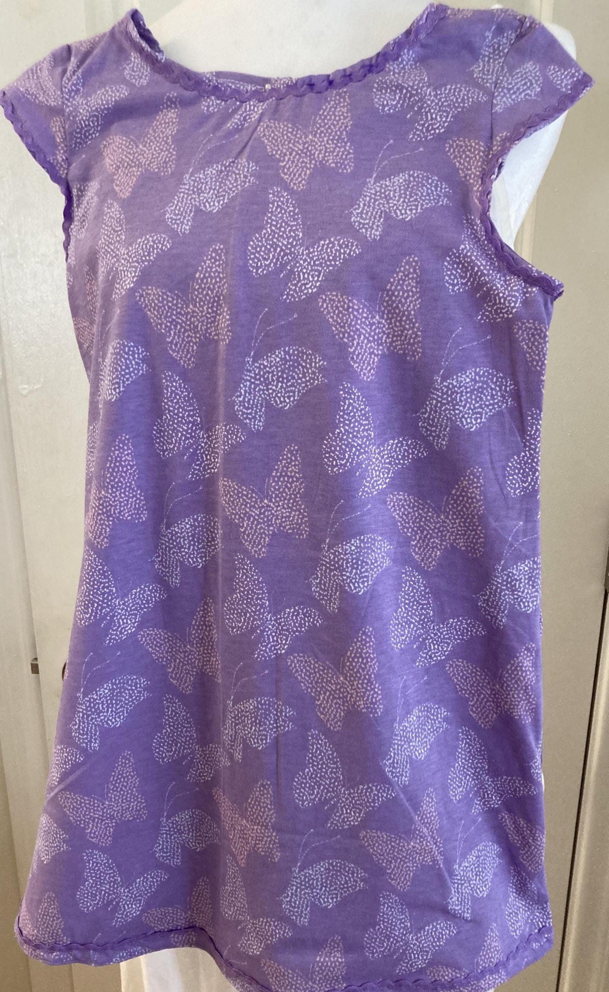 Girls soft knit dress for summertime fun in two fabric and size choices