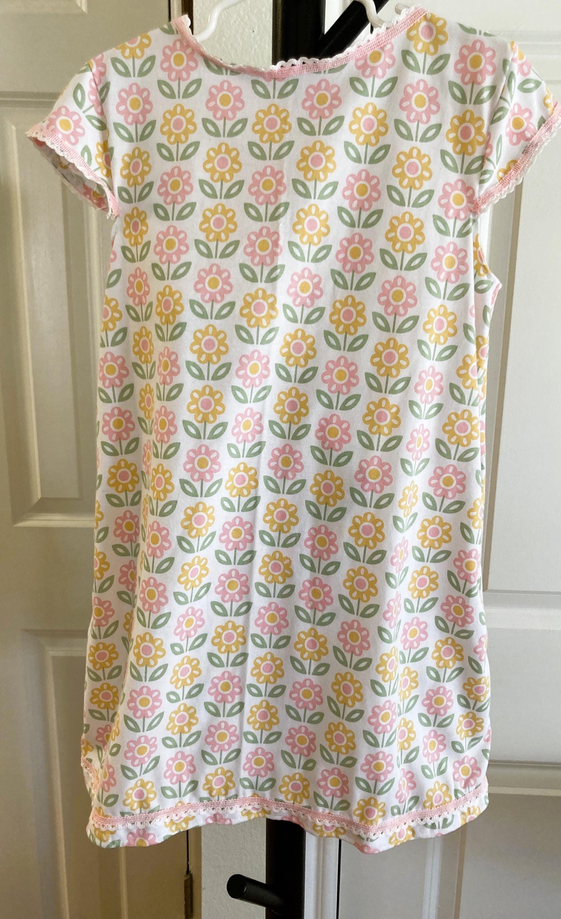 Girls soft knit dress for summertime fun in two fabric and size choices