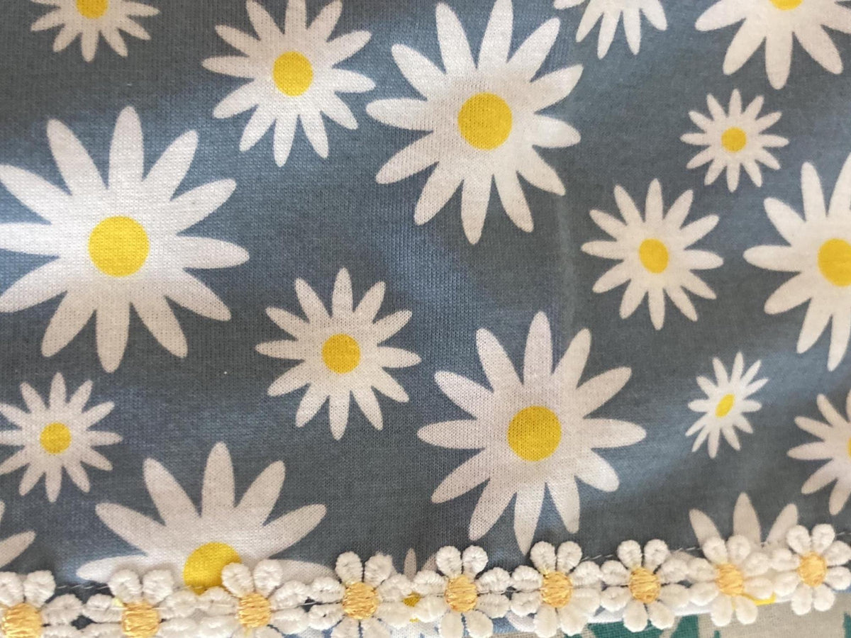 Girls' Knit Dress: Butterfly Print, Ribbon Straps (Size 6-8)