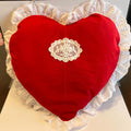 RED HEART PILLOWS Saying I Love You for Valentine Day