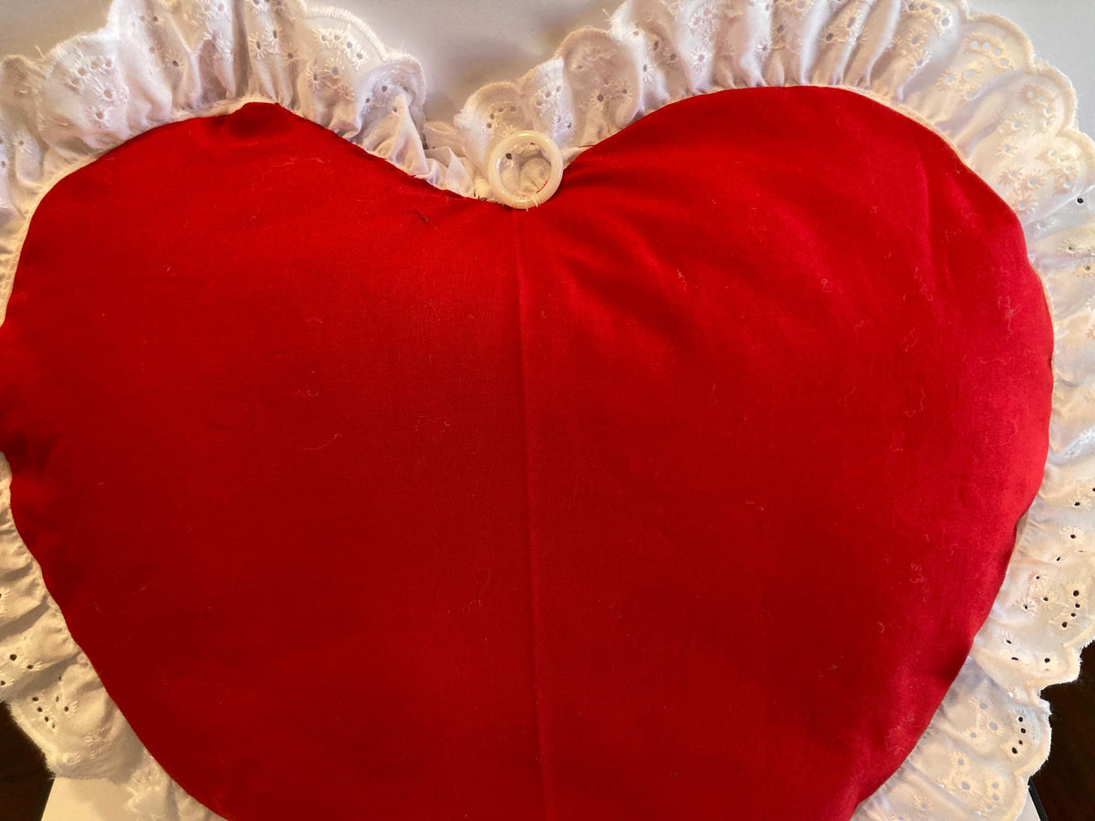 RED HEART PILLOWS Saying I Love You for Valentine Day