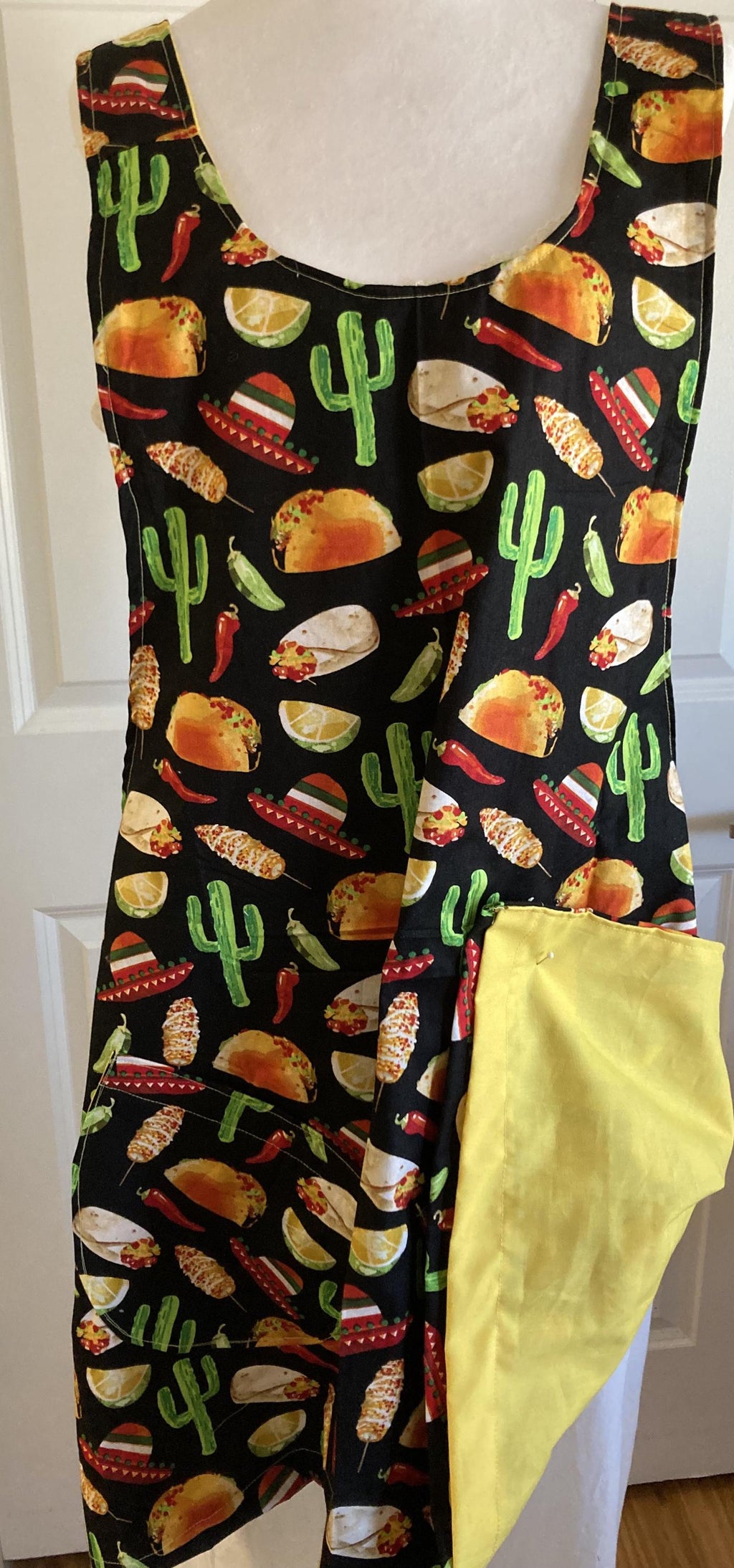 TACOS AND CACTUS Fabric Cross Back Aprons for the Cook