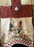 POULTRY FAMILY SCENES on Hanging Towels