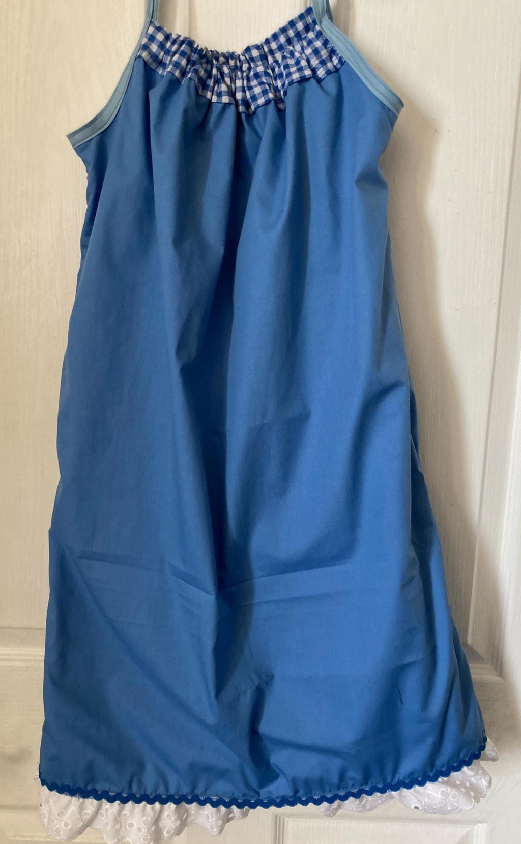 BLUE GINGHAM REVERSIBLE Pillowcase Dress for Girls