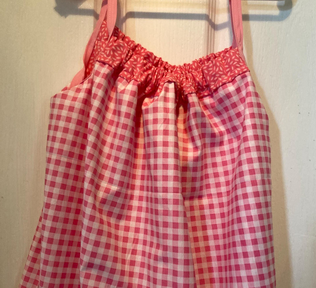 PINK GINGHAM REVERSIBLE Pillowcase Dress for girls