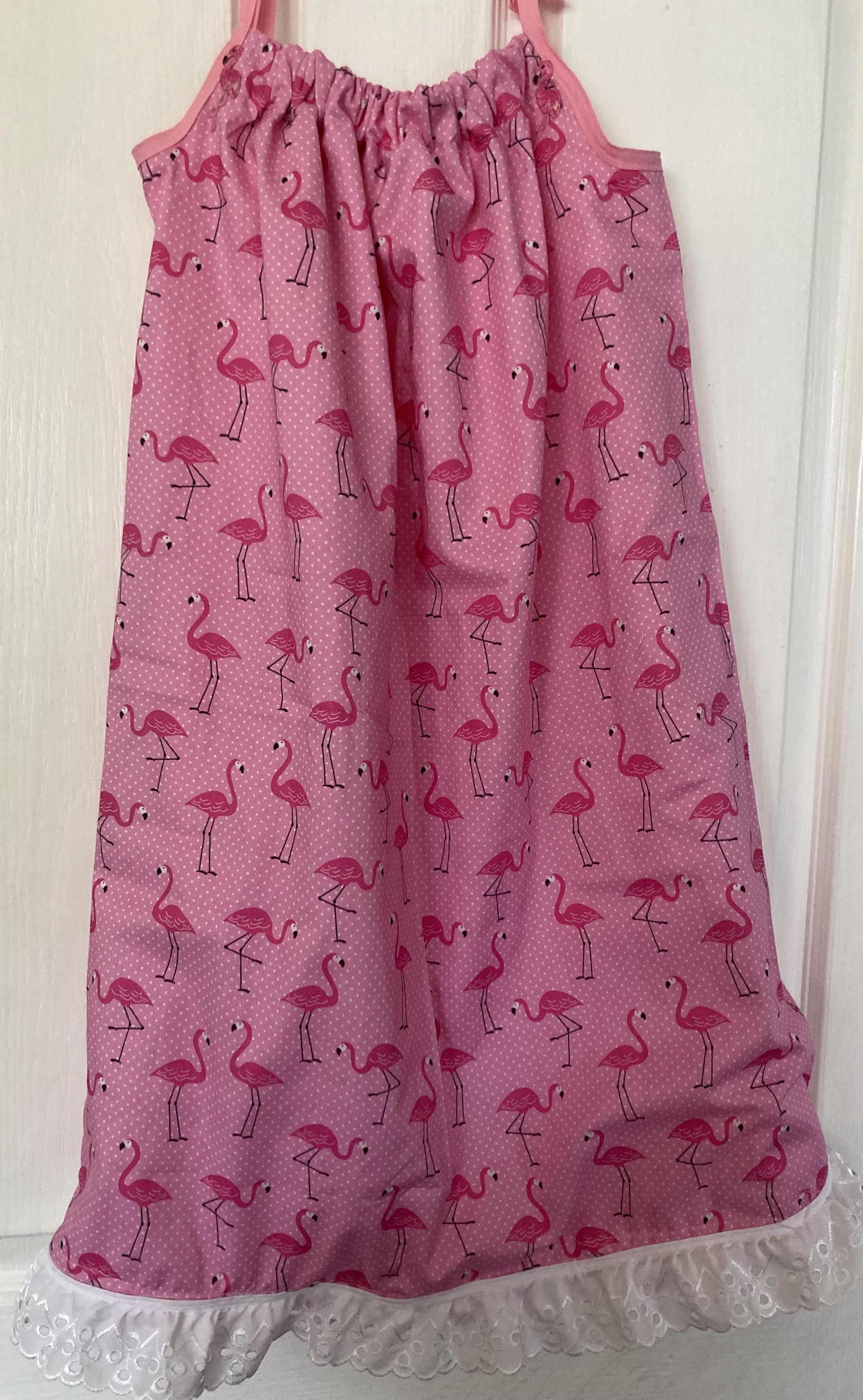 PINK FLAMINGOS REVERSIBLE Pillowcase Dress for Girls