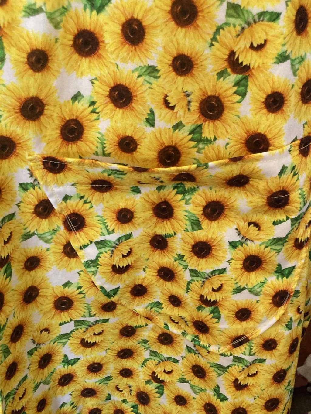 SUNFLOWERS ON REVERSIBLE Cross Back Apron