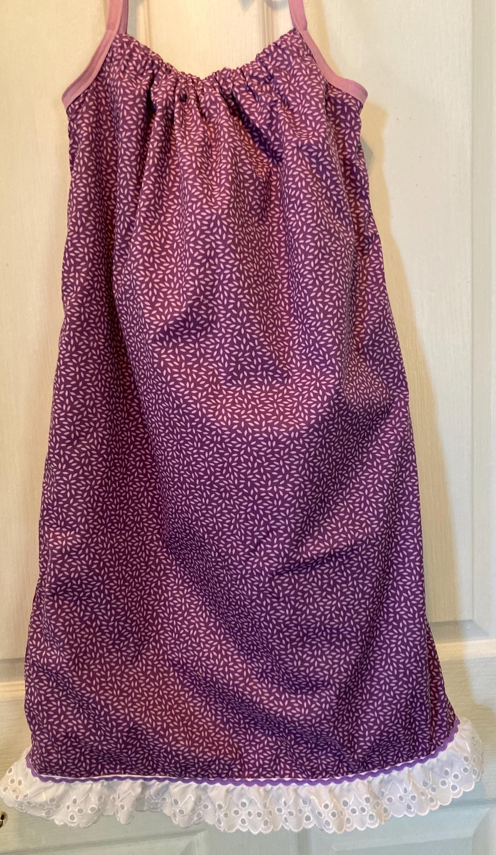 PURPLE and LAVENDER REVERSIBLE Pillowcase Dress for Girls