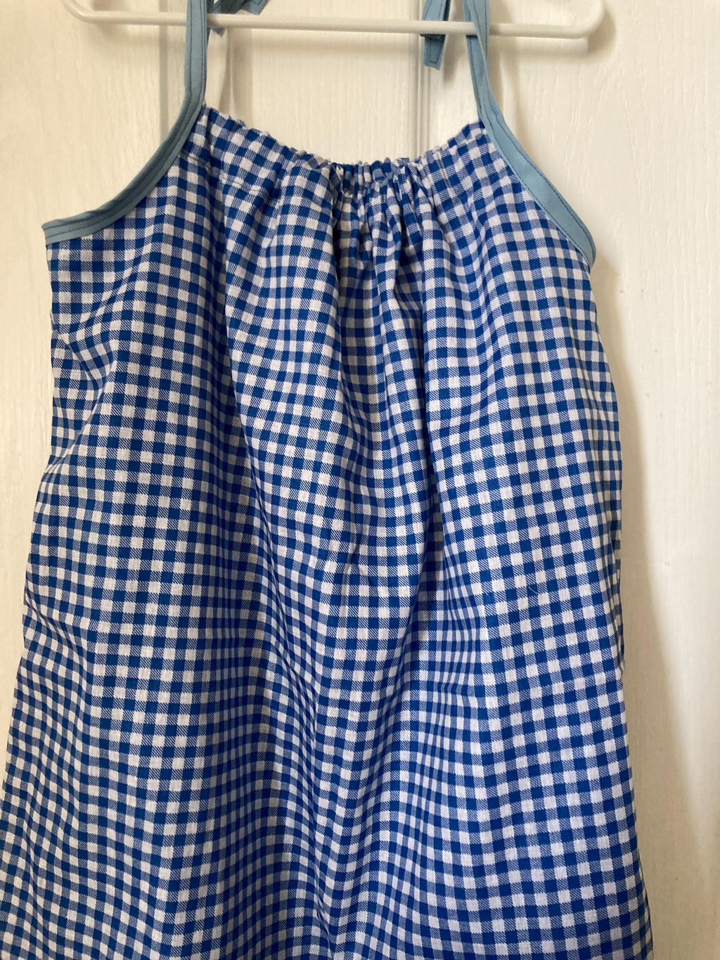 BLUE GINGHAM REVERSIBLE Pillowcase Dress for Girls