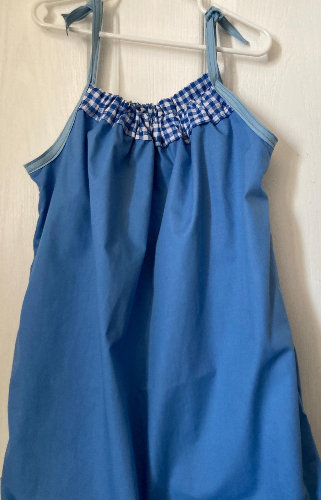 BLUE GINGHAM REVERSIBLE Pillowcase Dress for Girls