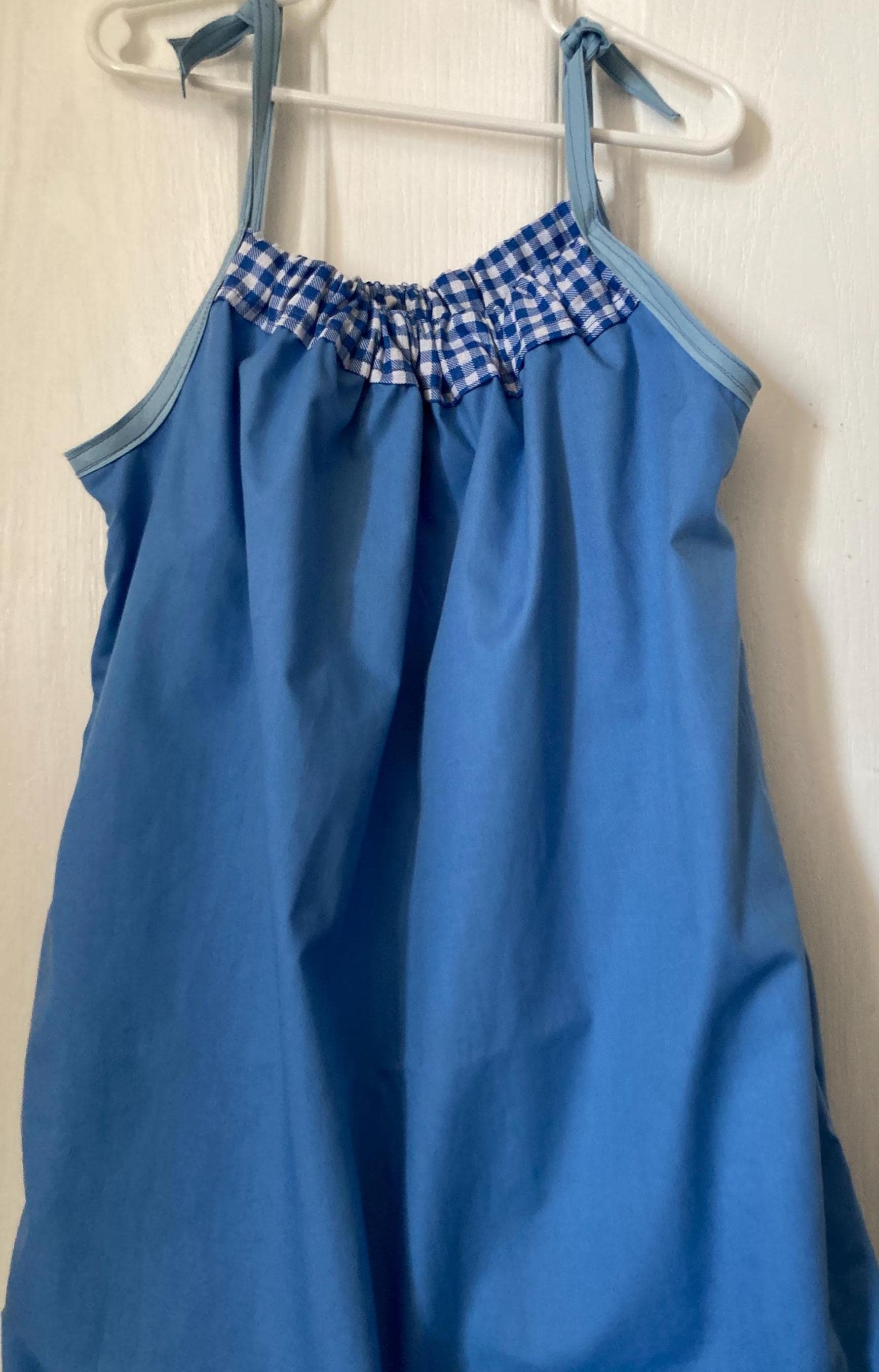BLUE GINGHAM REVERSIBLE Pillowcase Dress for Girls