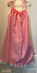 PINK GINGHAM REVERSIBLE Pillowcase Dress for girls