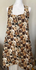 HERE COME DOGS on Reversible Cross Back Apron