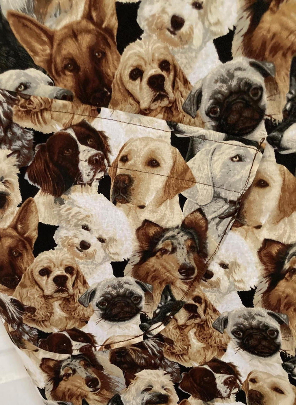 HERE COME DOGS on Reversible Cross Back Apron