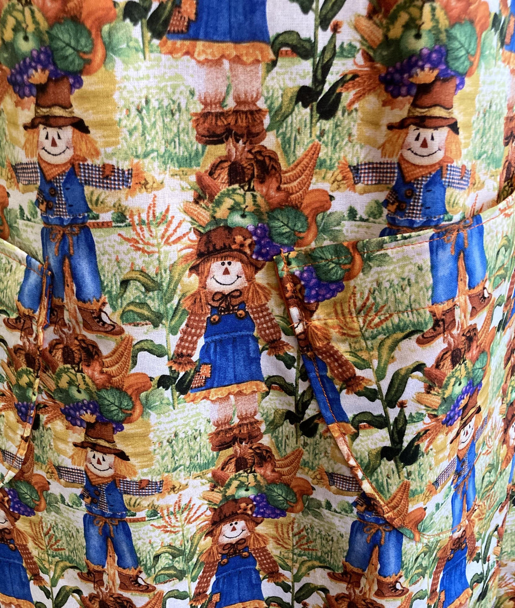 MR., MRS. SCARECROW with Harvest Flora on a Reversible Cross back Arpon