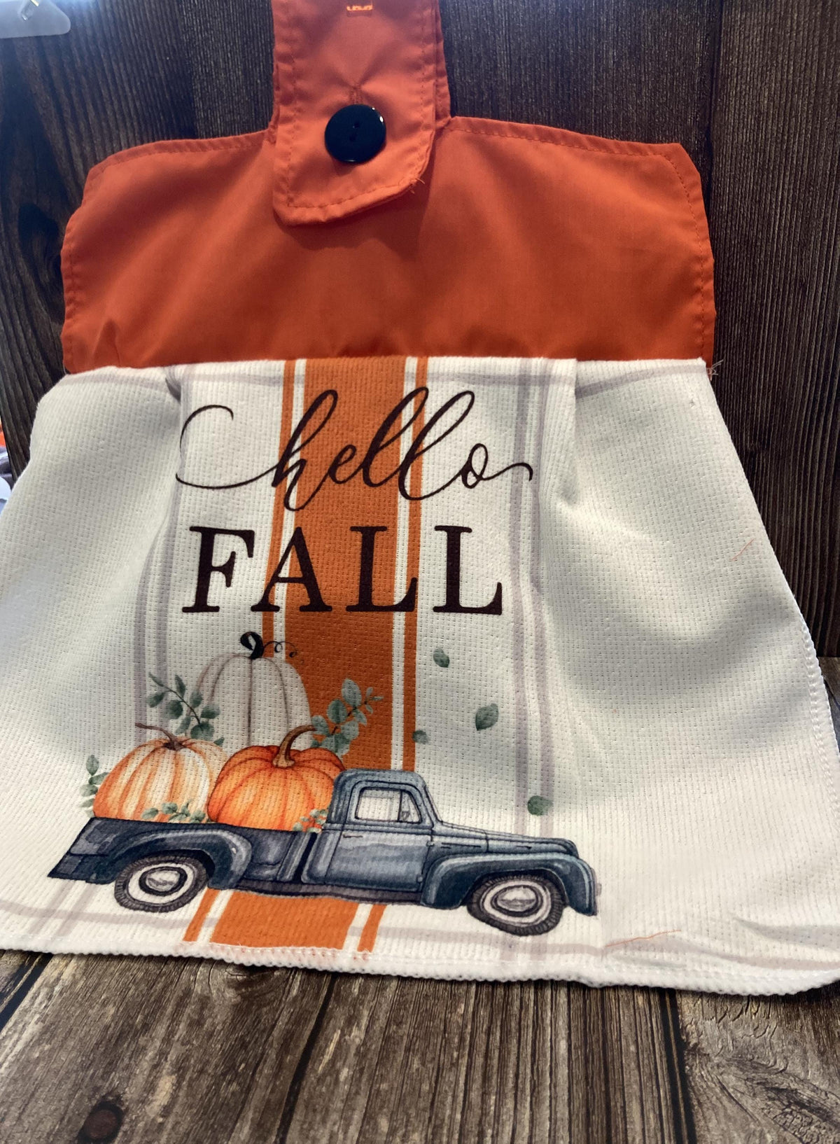 It's Fall Y'all hanging towels for the season