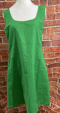 HOLLY LEAVES BERRIES Green and red on a reversible cross back apron