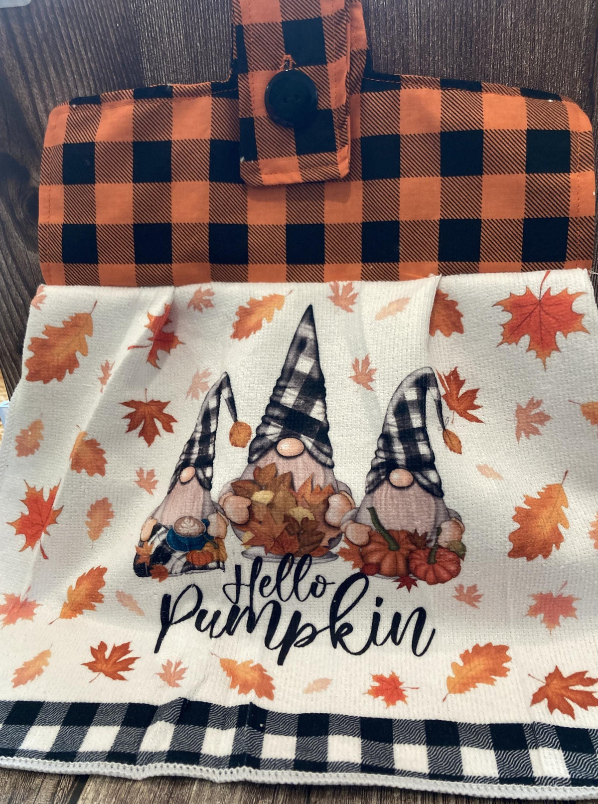 Gnomes for Fall hanging towels