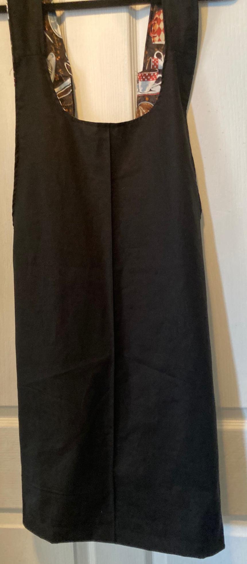 Handmade Cup of Coffee Time in a Reversible Cross Back Apron