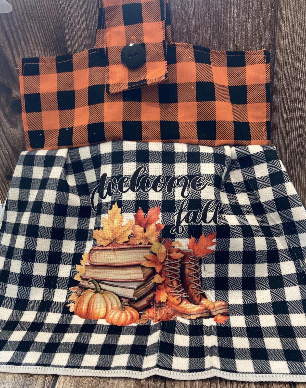 It's Fall Y'all hanging towels for the season