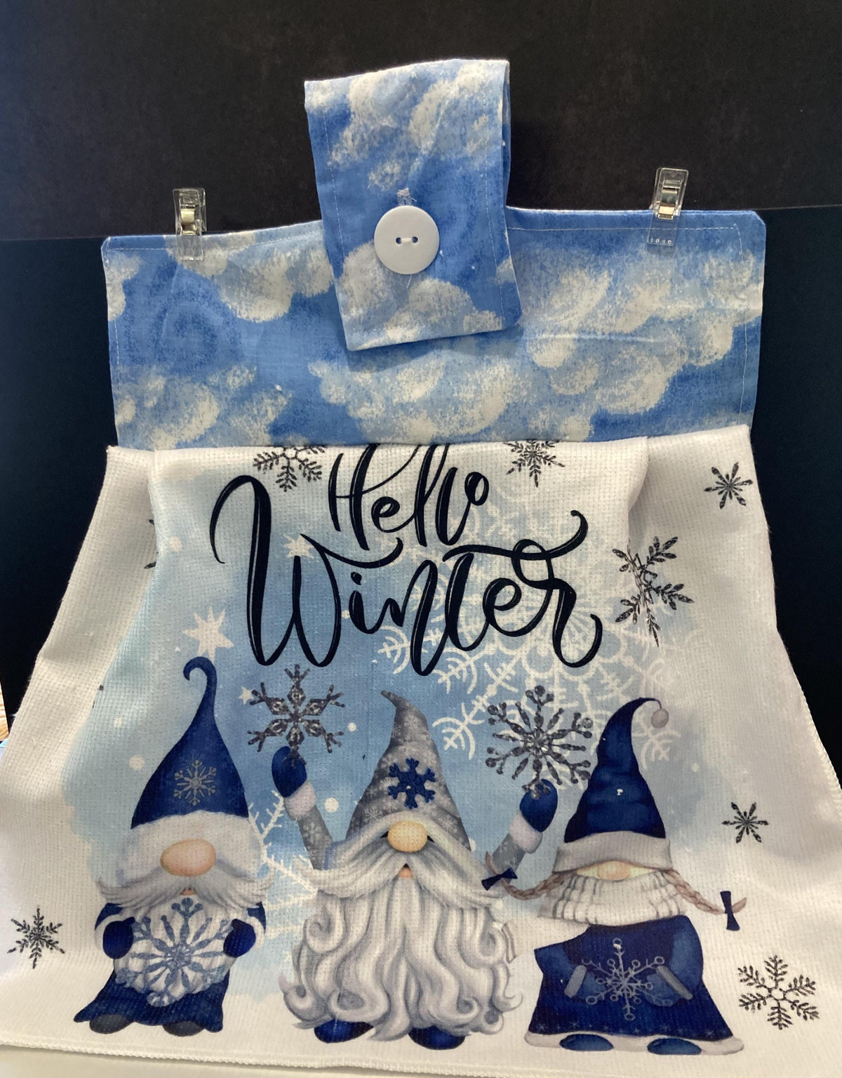 Gnomes for Winter and New Year Hanging Towels