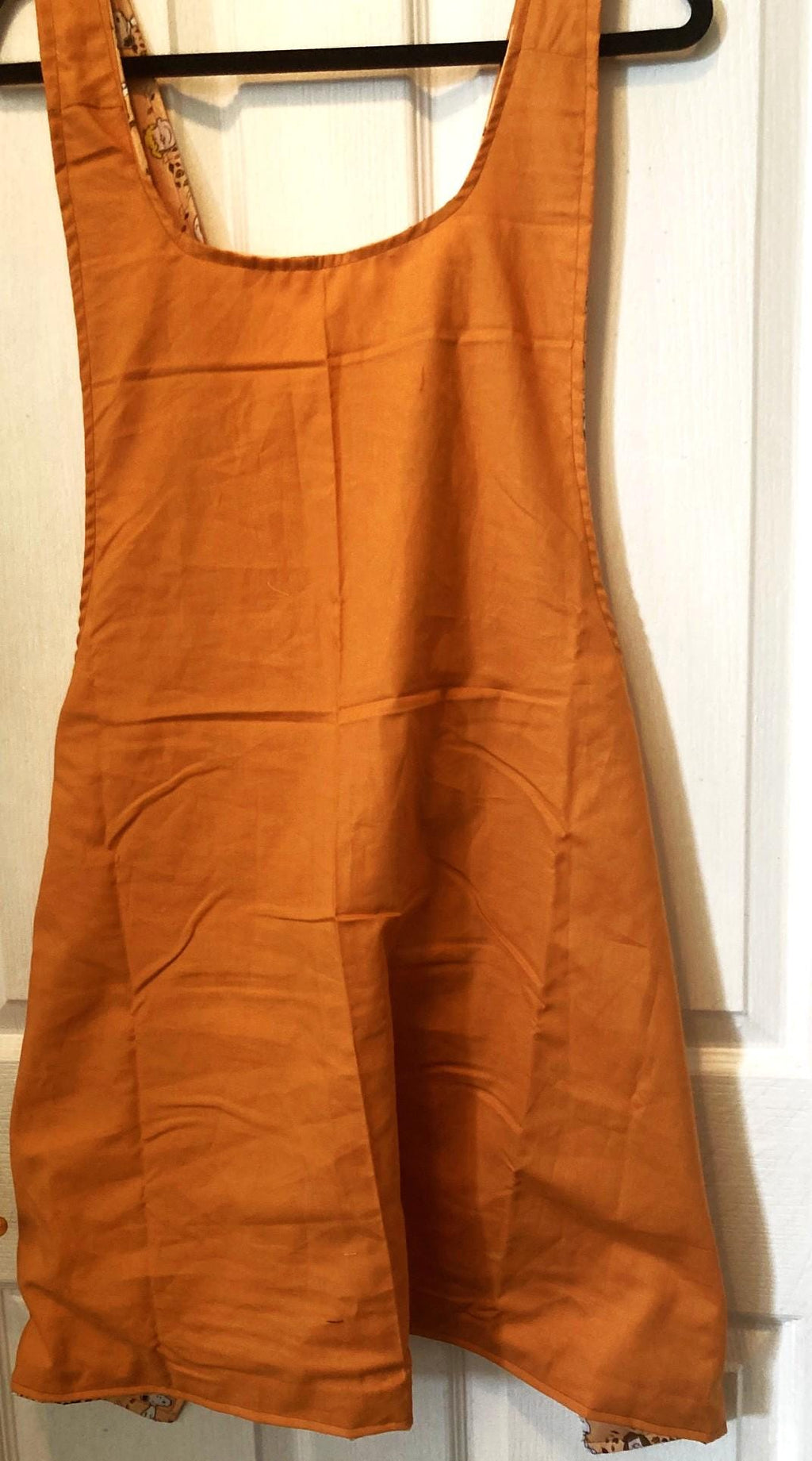 Peanuts Harvest Reversible Cross back Apron, Pumpkins colored, Pockets, Kitchen Wear