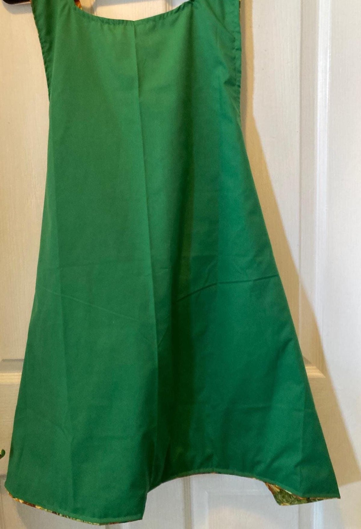 Elegant Green or Red Background with Sunflowers Reversible Cross Back Apron