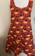 HALLOWEEN PUMPKIN WITCH Reversible Cross Back Apron