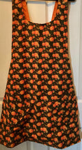 Pumpkins on Black Reversible Cross Back Apron