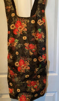 Elegant Black Glittered Harvest Reversible Cross Back Apron