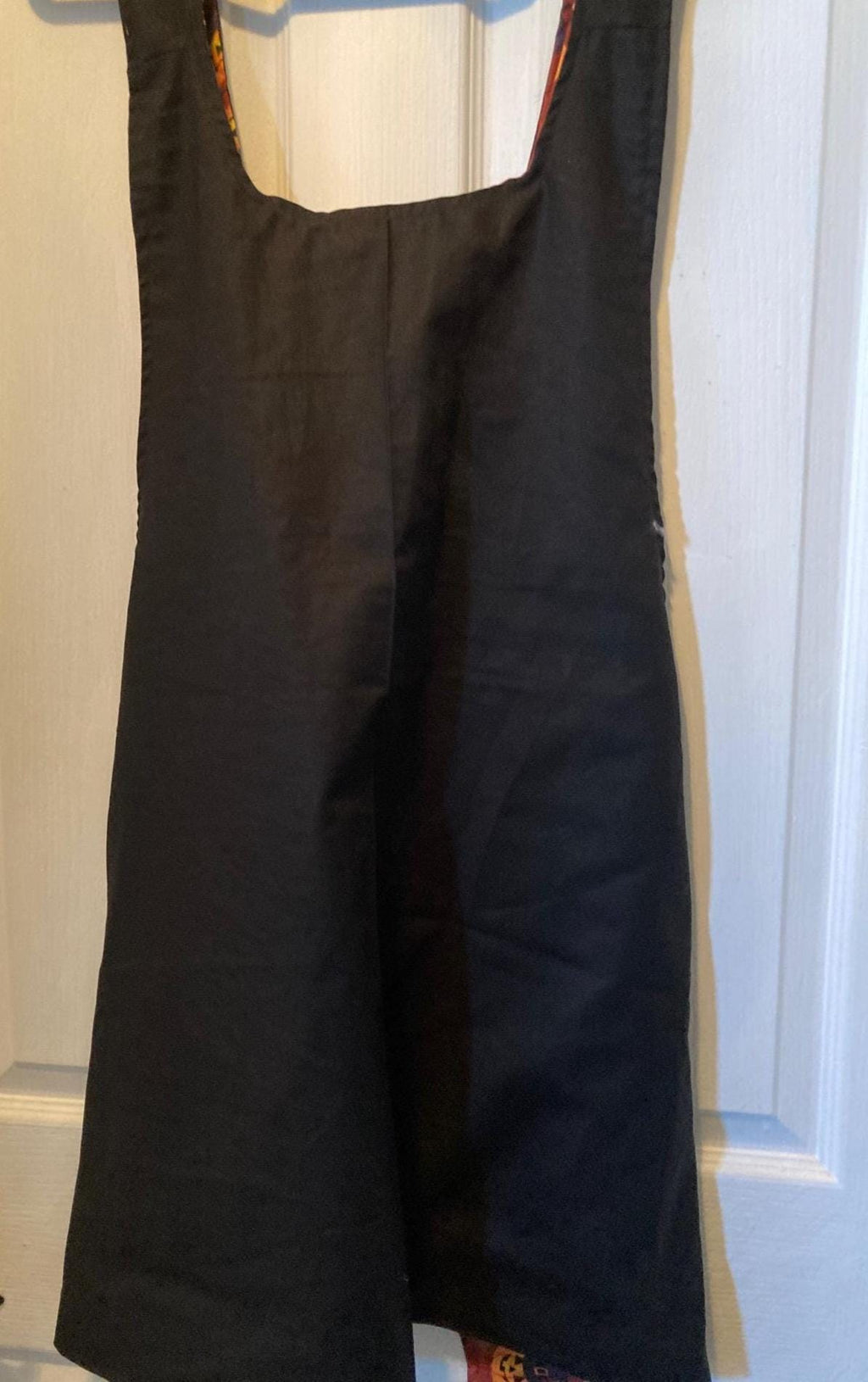Halloween Pumpkin Which with broom Reversible Cross Back Apron