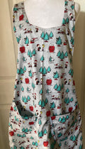 Snoopy's Snowy Christmas Day on a Reversible Cross Back Apron