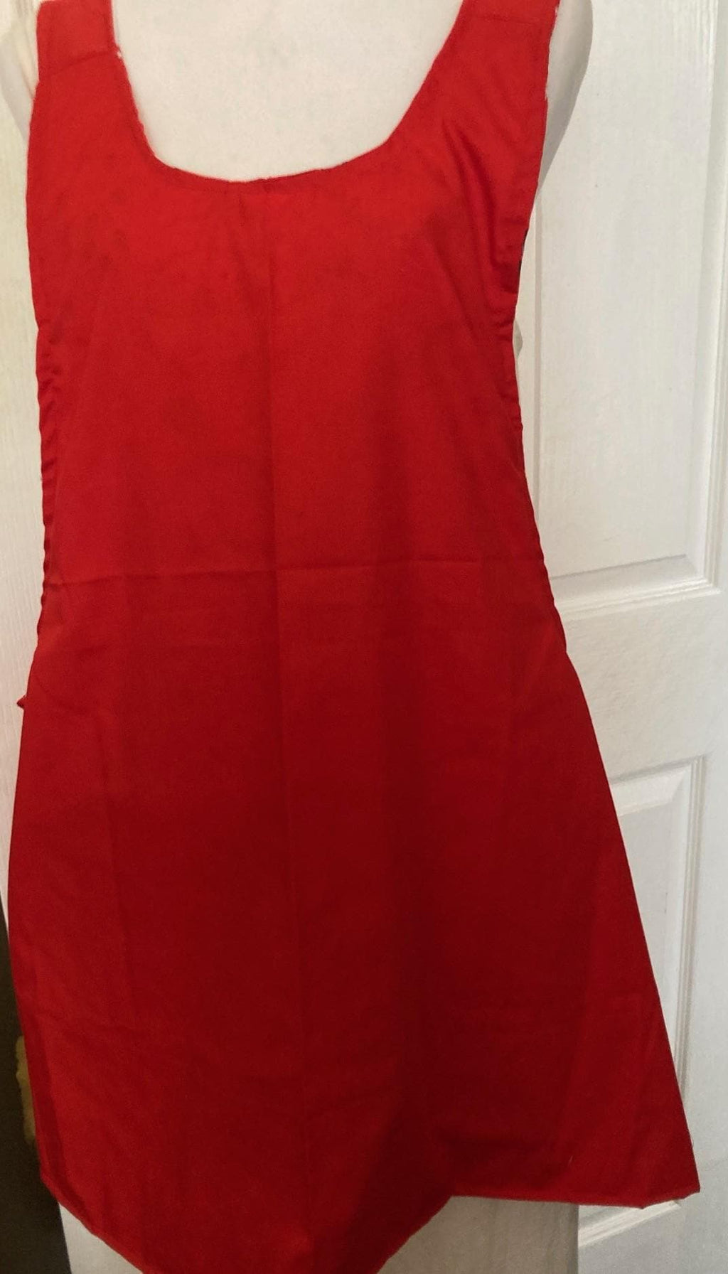 Santa Claus handmade reversible cross back apron, Christmas baking, gift for Mom,