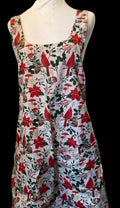 Red Christmas Cardinals, Handmade reversible Cross Back Apron,