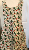 A Doggie's Christmas, handmade reversible cross back Apron, Dog Lover's Dream