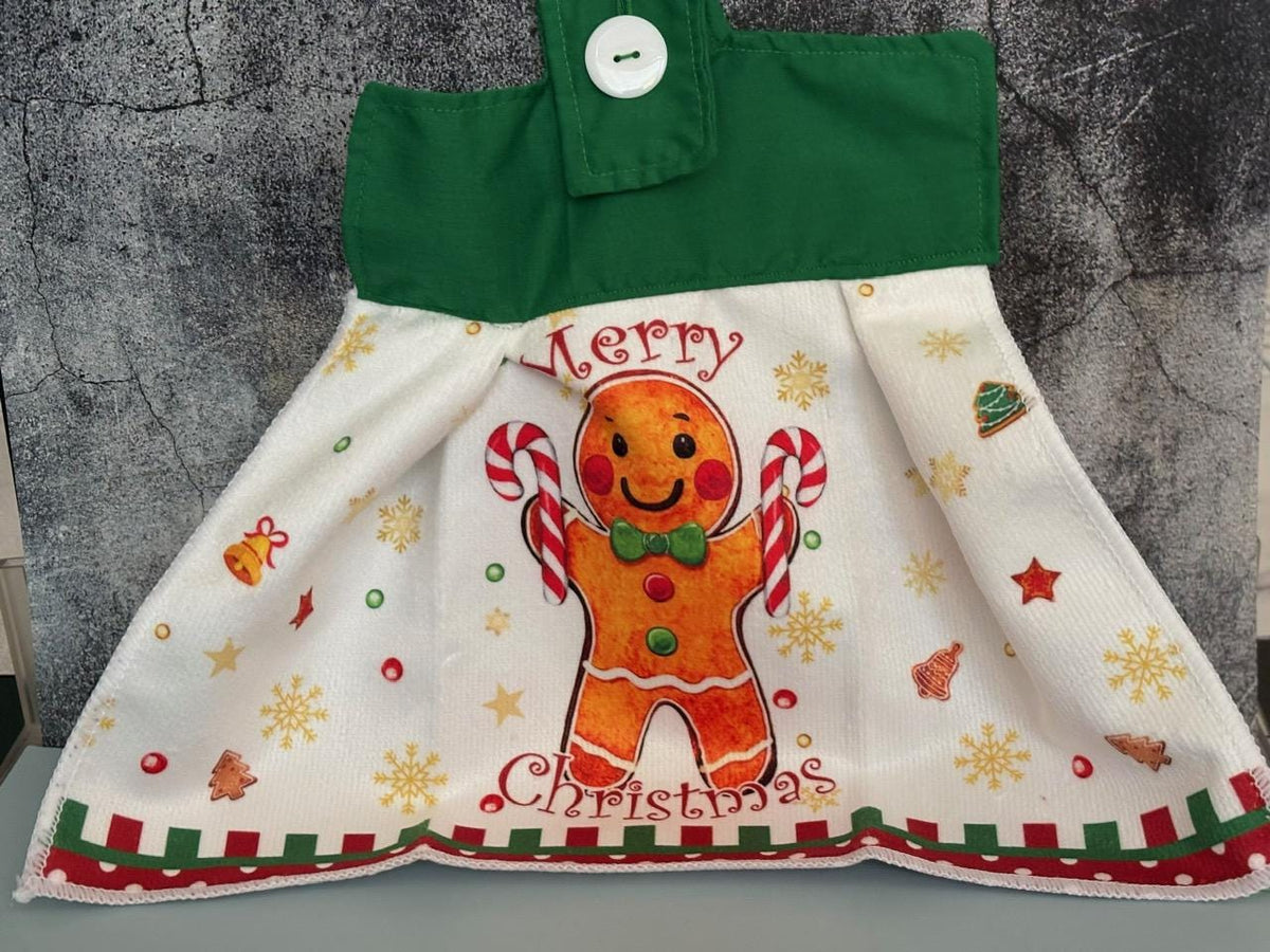 Gingerbread men on Christmas Hanging Towels, decor gift