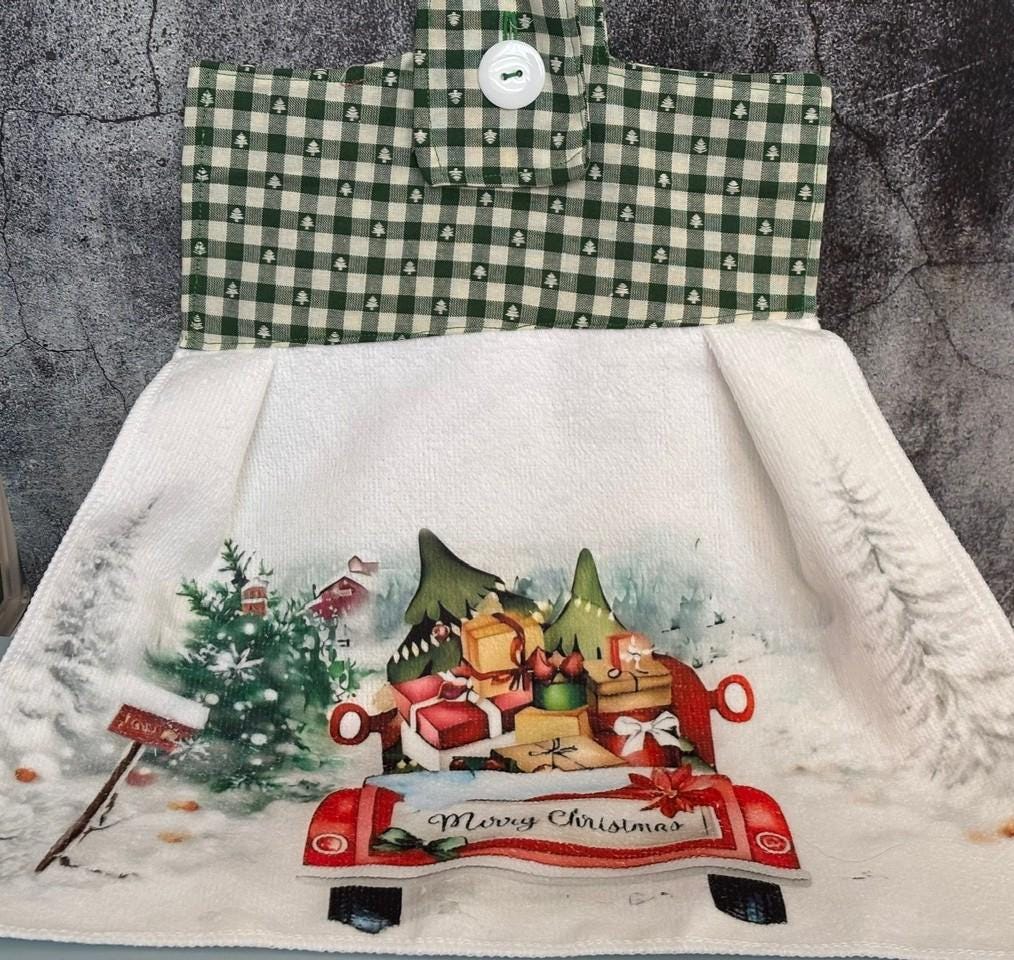 Winter Scenes Christmas Hanging Towels, Decor gift
