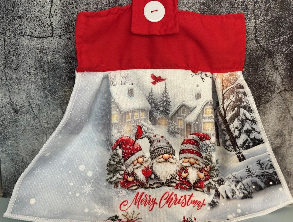 Gnomes, Gnomes and more on Christmas Hanging Towels, decor gift