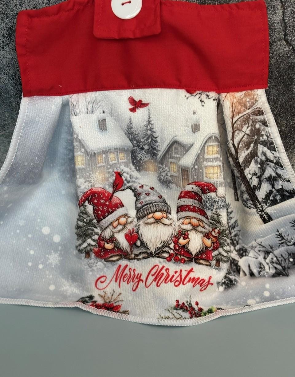 Gnomes, Gnomes and more on Christmas Hanging Towels, decor gift