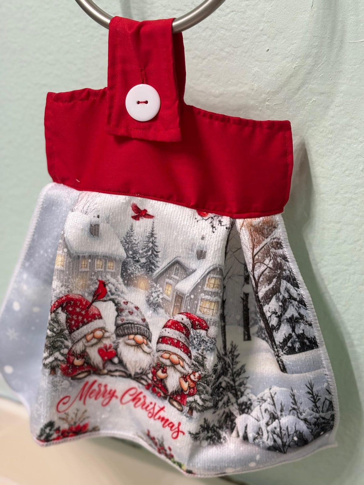 Gnomes, Gnomes and more on Christmas Hanging Towels, decor gift