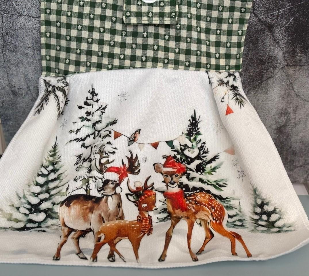 Winter Scenes Christmas Hanging Towels, Decor gift